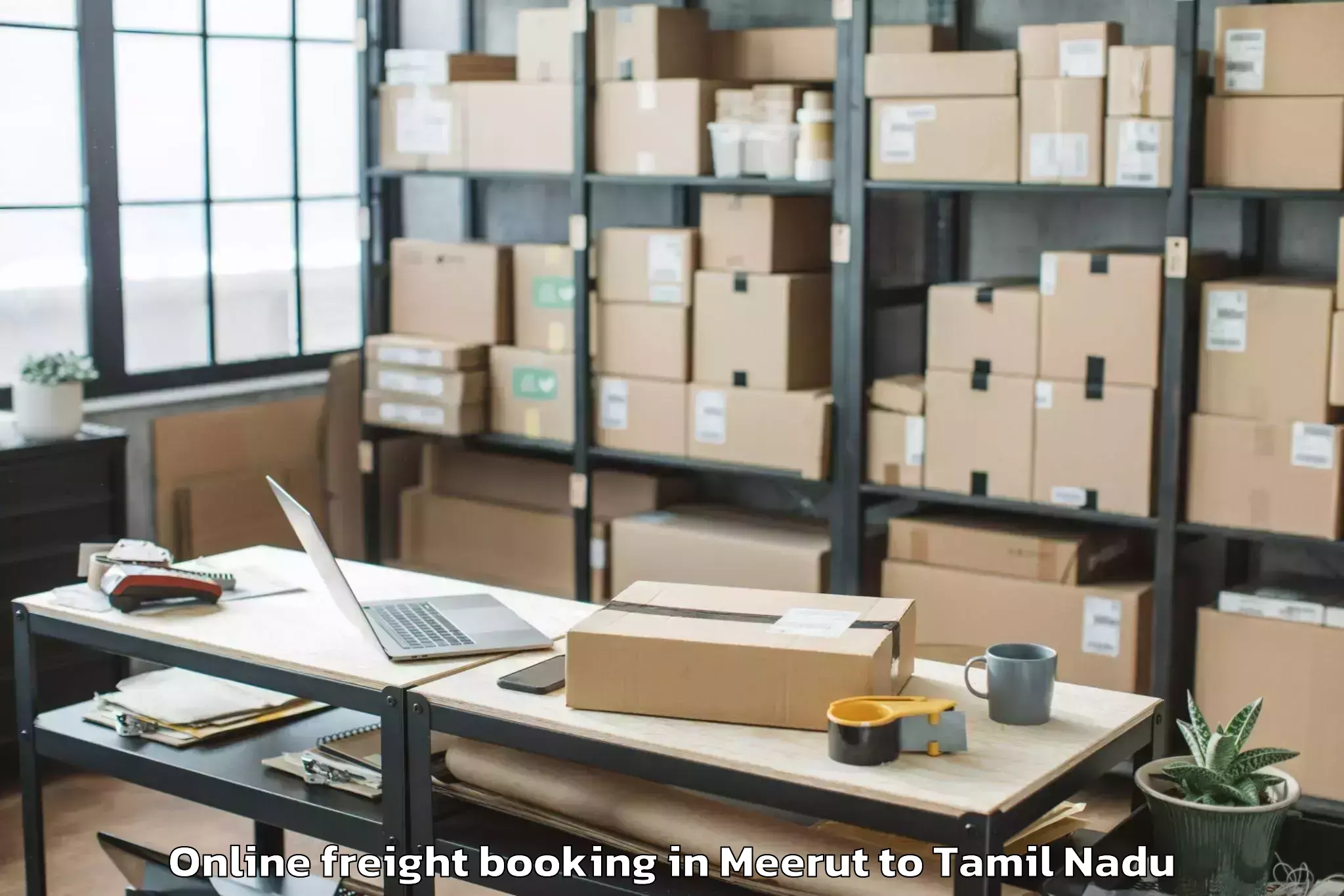 Easy Meerut to Vettaikkaranpudur Online Freight Booking Booking